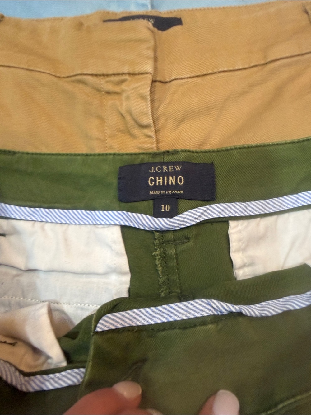 J. Crew Cotton Chino Shorts, 7 inch inseams, 3 pairs Size 10 - Picture 2 of 10